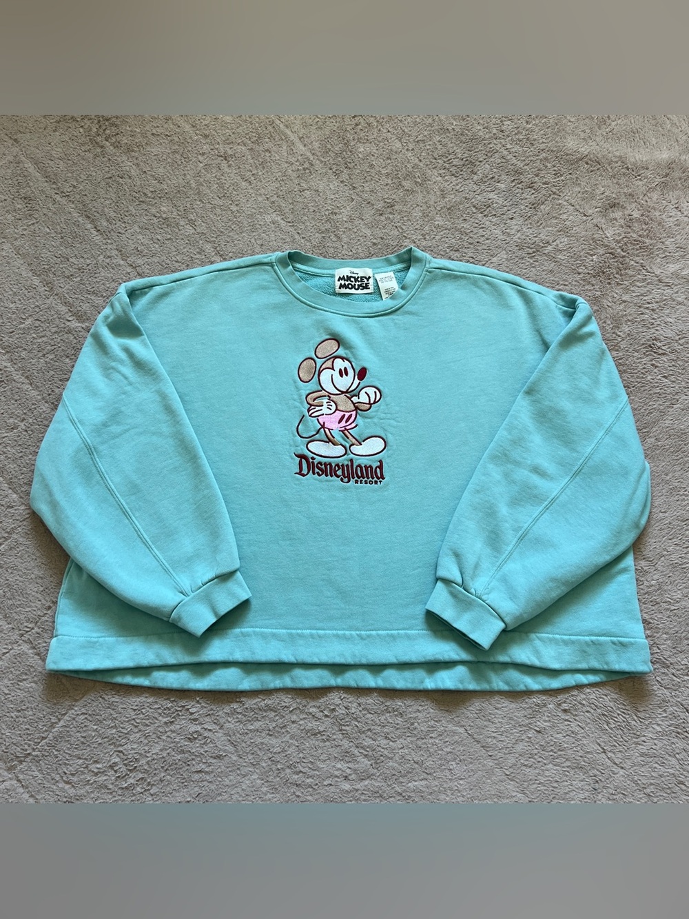 Disney Mickey Mouse Genuine Mousewear Sweatshirt Cropped Oversized Preppy Sz 1X